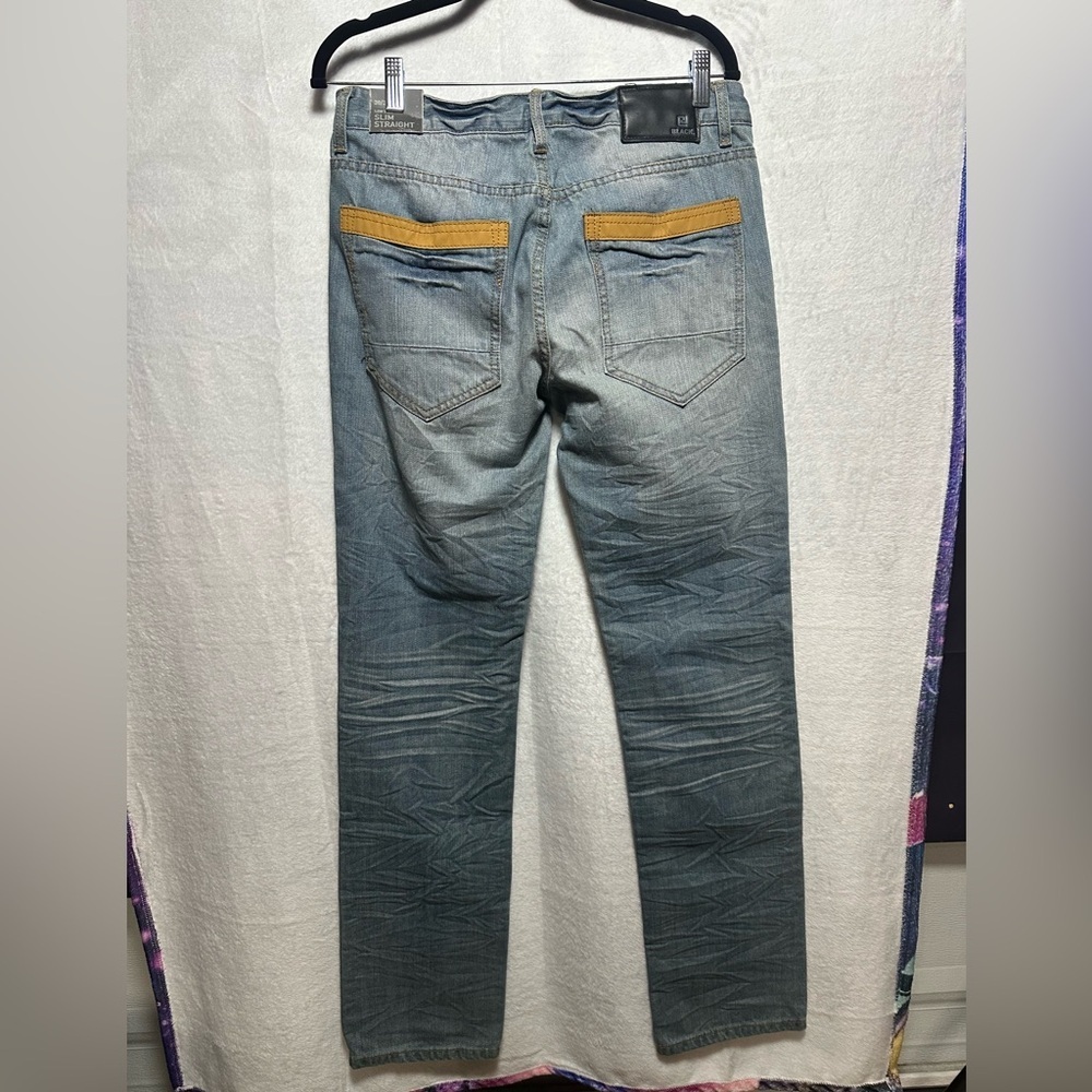 Black Brand Men's Slim Ripped Jeans - Picture 4 of 10